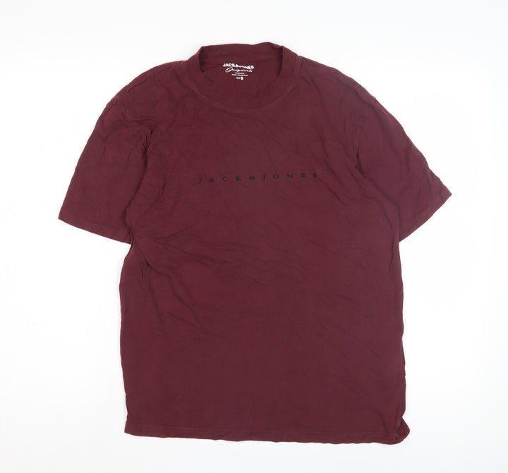 Jack & Jones Men’s Red Small Logo T-Shirt