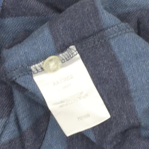 Cotton Traders Men's Blue Striped Polo Shirt M