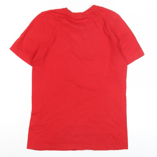 Adidas Boys Red Graphic Print T-Shirt 11-12 Years