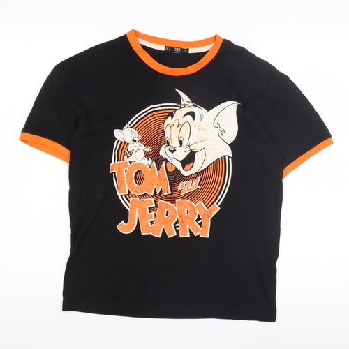 ONE Men's Black Tom & Jerry Short Sleeve T-Shirt S