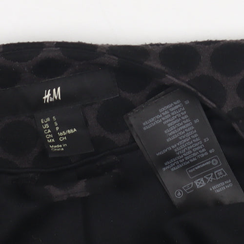 H&M Women’s Black Geometric Blazer, Size S, Casual