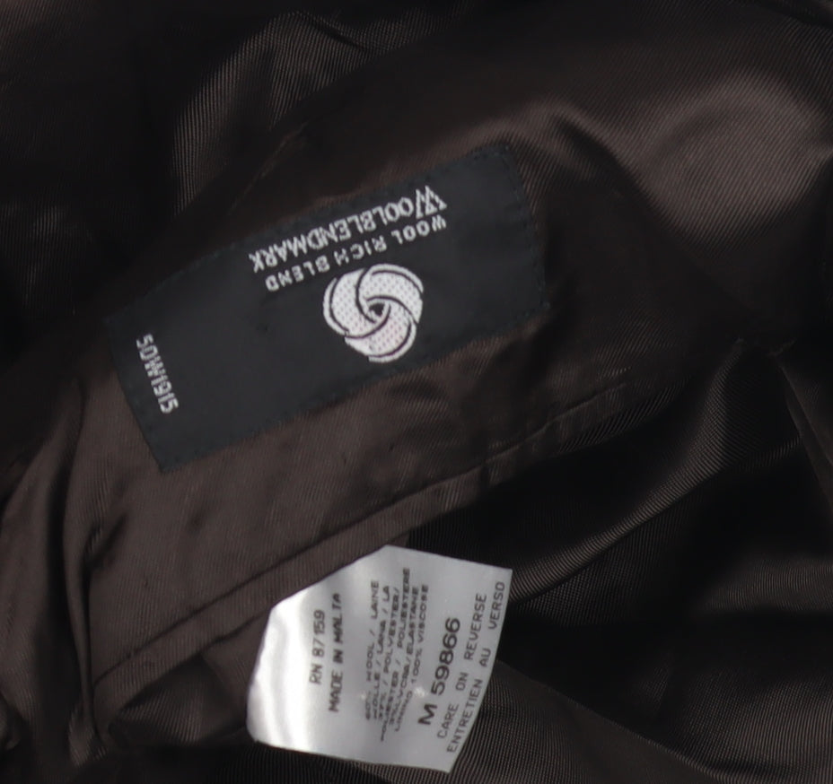 Next Men's Brown Single-Breasted Suit Jacket 42L