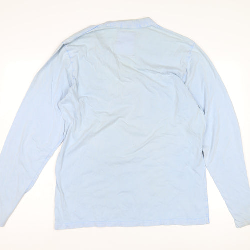 Joe Browns Men's Blue Henley Long Sleeve T-Shirt L