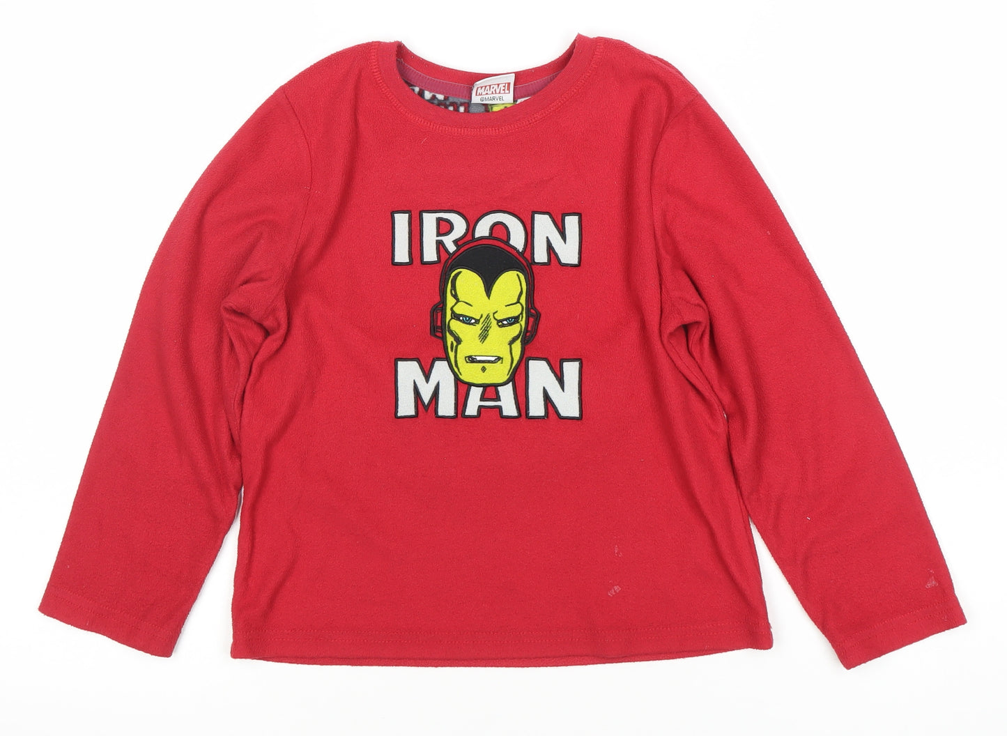 Marvel Boys Red Iron Man Graphic Pullover Sweatshirt