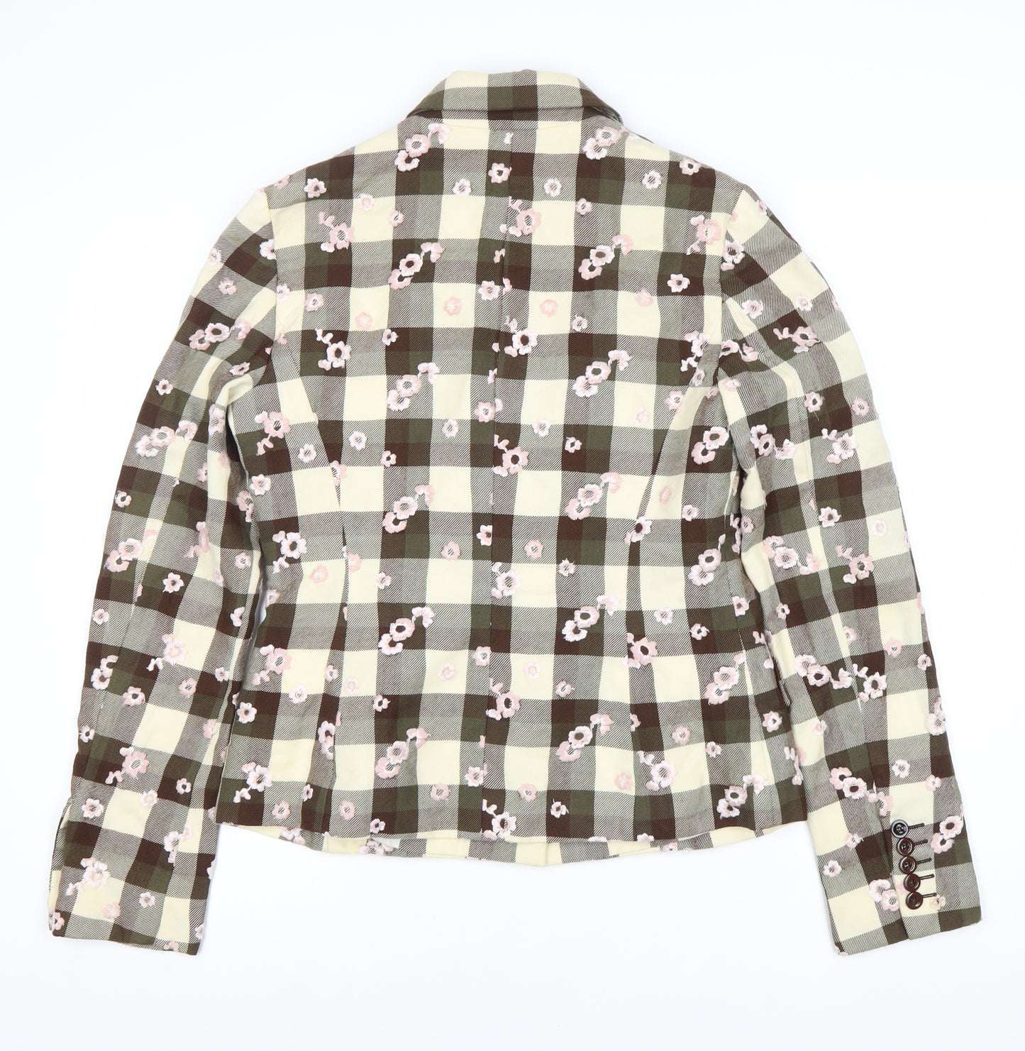 Joseph Women's Brown Check Blazer, Size 16, Classic Fit
