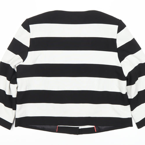 Marks and Spencer Women's Black Striped Blazer UK 14