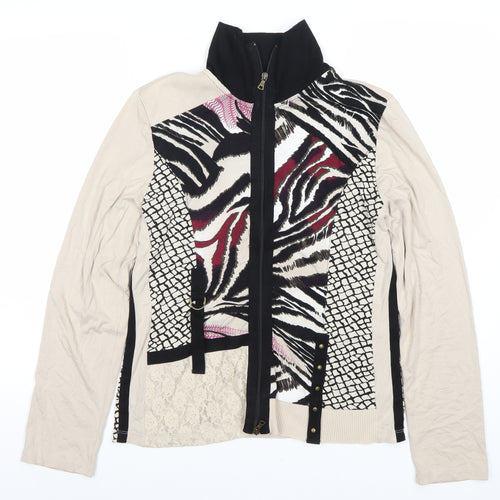 Via Appia Women's Multicoloured Full Zip Sweatshirt Size 8