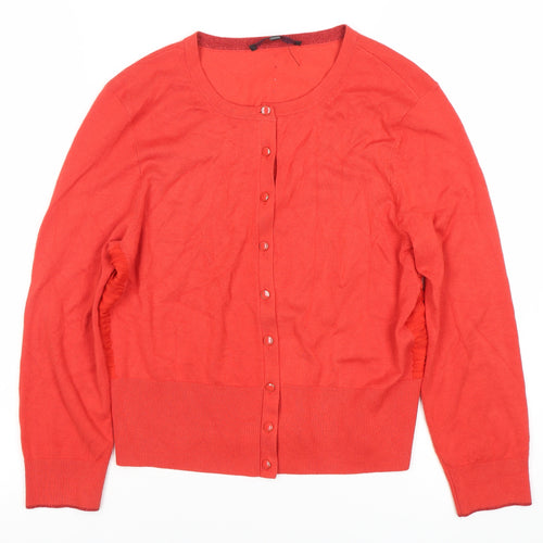 Coast Women's Red Cardigan, Size S, Casual Knitwear