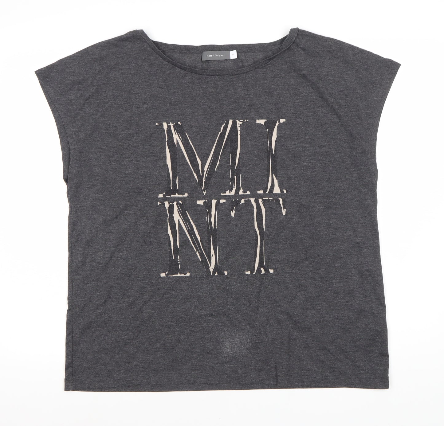 Mint Velvet Women's Grey Sleeveless T-Shirt Size 16