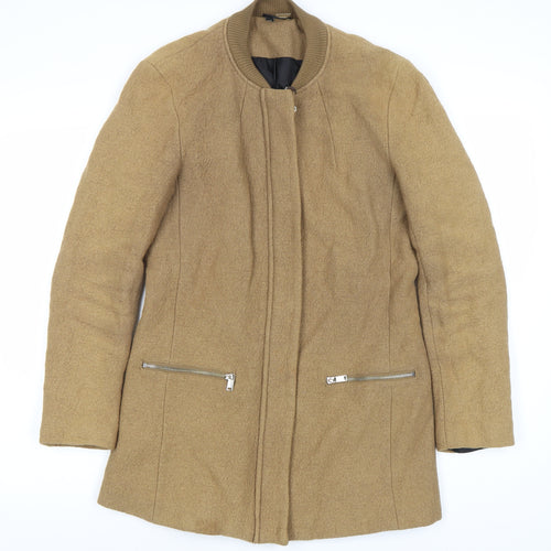H&M Women's Brown Basic Jacket, Size 12, Mid-Length