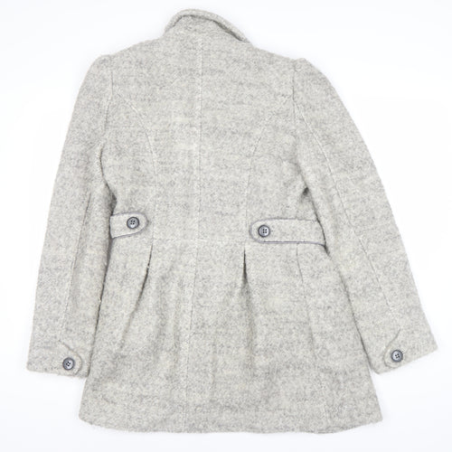 Warehouse Women's Grey Pea Coat Size 10