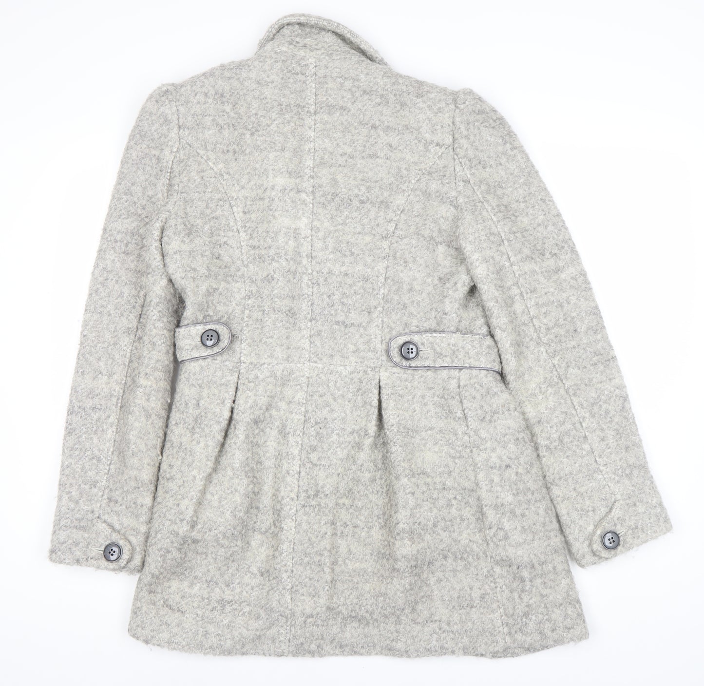 Warehouse Women's Grey Pea Coat Size 10