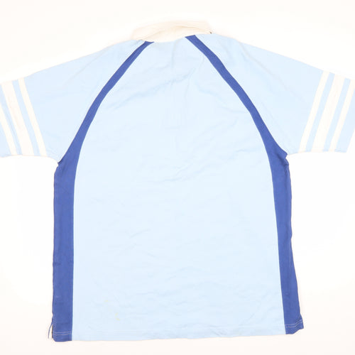 Marks and Spencer Men's Blue Colourblock Polo L