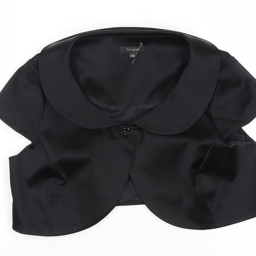 Linea Women's Black Suit Top Size 12 Short Sleeve