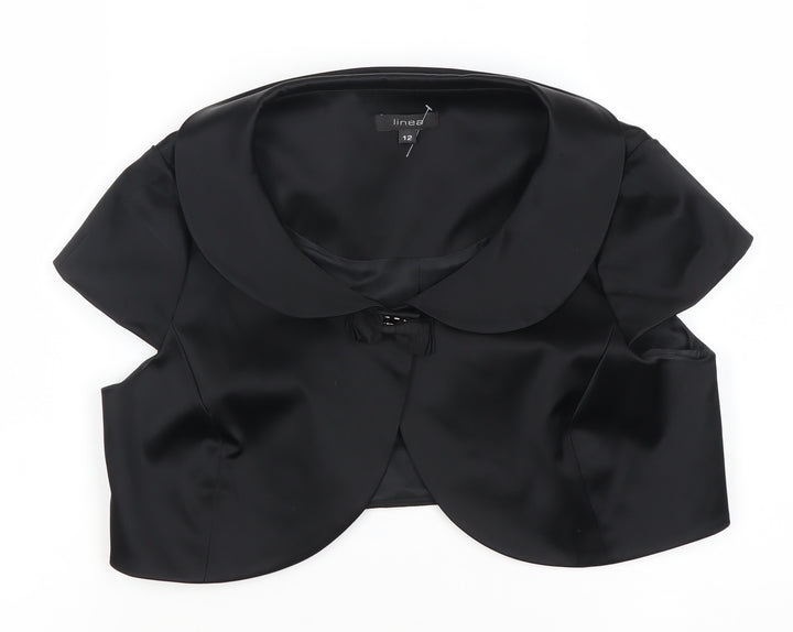 Linea Women's Black Suit Top Size 12 Short Sleeve