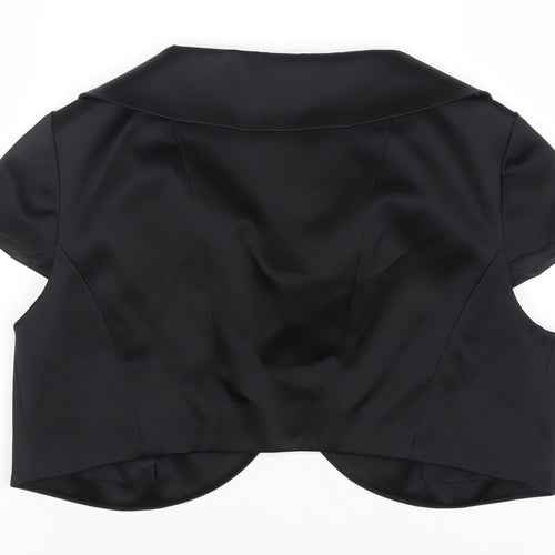 Linea Women's Black Suit Top Size 12 Short Sleeve