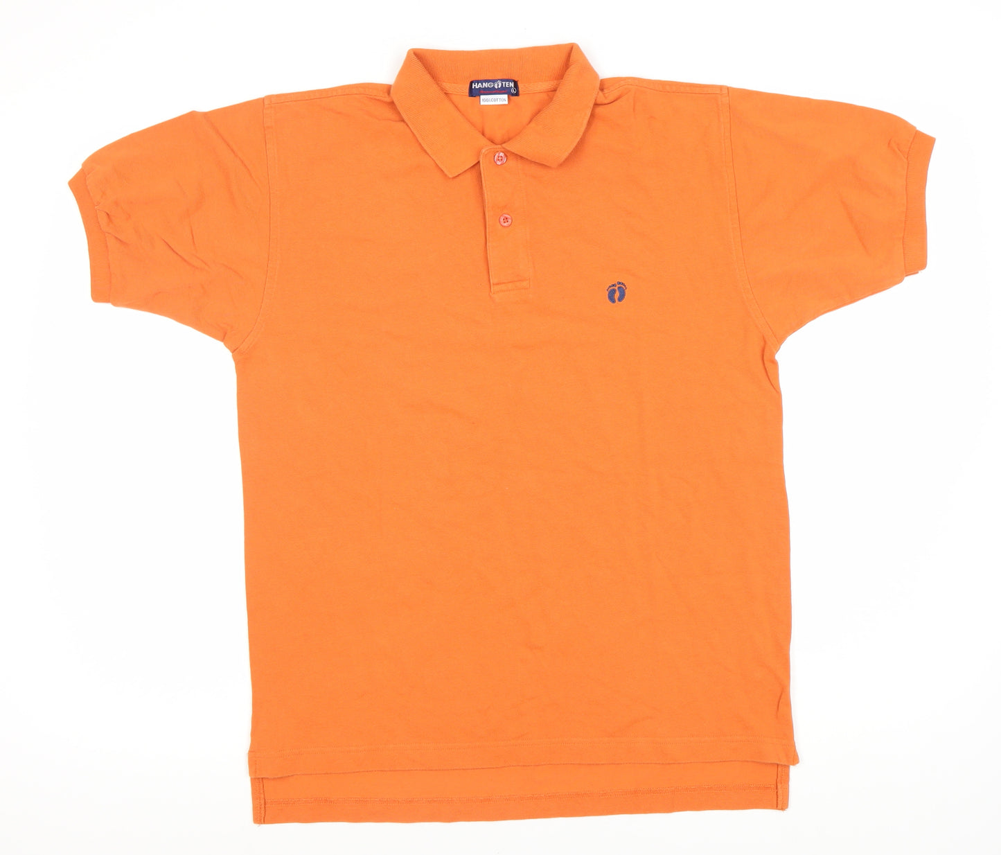 Hang Ten Men's Orange Cotton Polo Shirt L