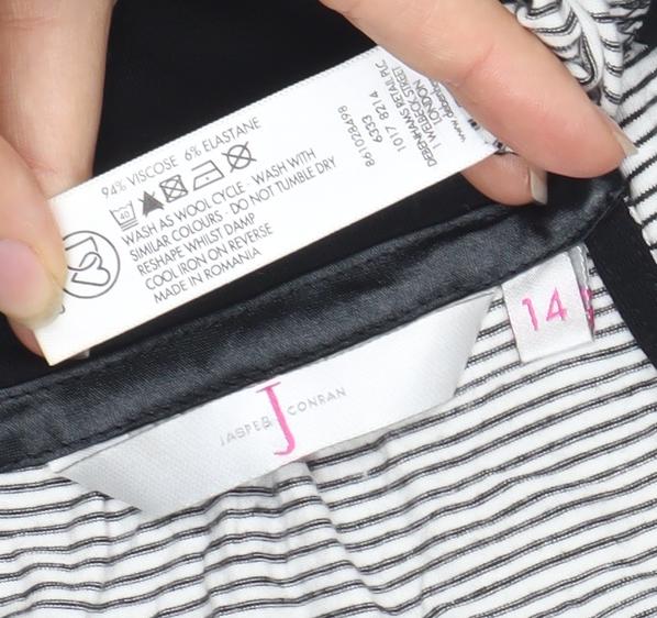 J by Jasper Conran Women's Black White Tank Size 14