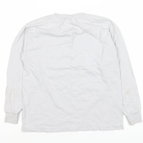Vans Boys White Graphic Long Sleeve T-Shirt - Small
