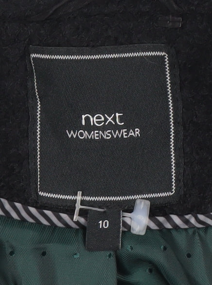 Next Women’s Black Long Overcoat Size 10