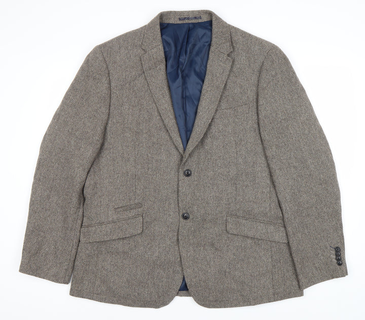 RJR John Rocha Men's Brown Tweed Blazer Jacket 46R