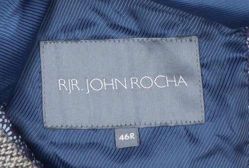 RJR John Rocha Men's Brown Tweed Blazer Jacket 46R