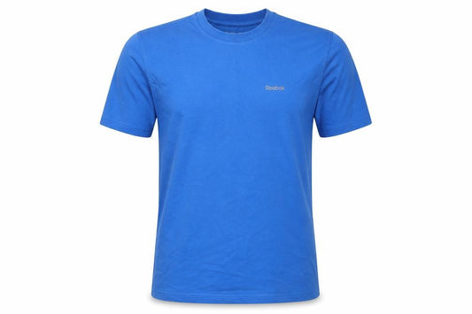 Front view of Reebok Men's Blue Crew Neck T-Shirt - M