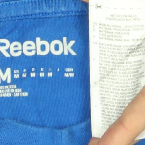 Reebok Men's Blue Crew Neck T-Shirt - M