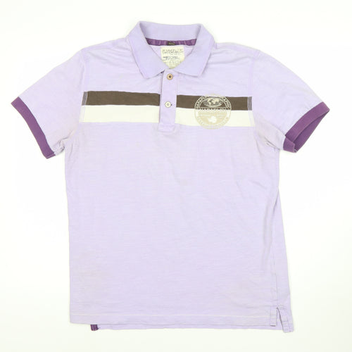 Napapijri Men's Purple Polo Shirt, Size L