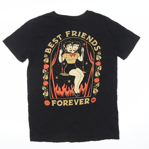 Velani Studio Men's Black Retro Graphic T-Shirt M