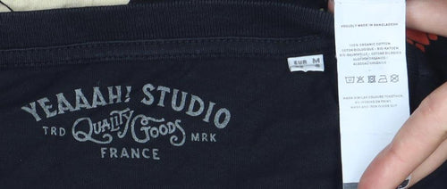 Velani Studio Men's Black Retro Graphic T-Shirt M