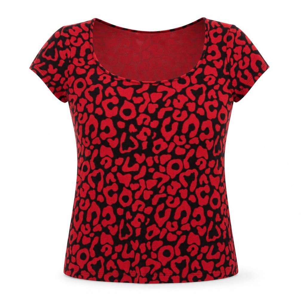 Marks and Spencer Women's Red Animal Print T-Shirt