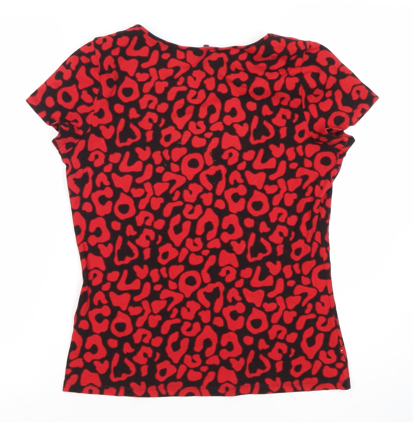 Marks and Spencer Women's Red Animal Print T-Shirt
