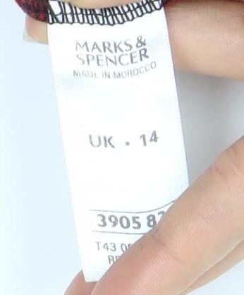Marks and Spencer Women's Red Animal Print T-Shirt