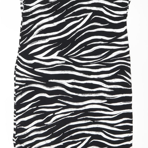 Marks and Spencer Women's Black Animal Print Dress, Size 16