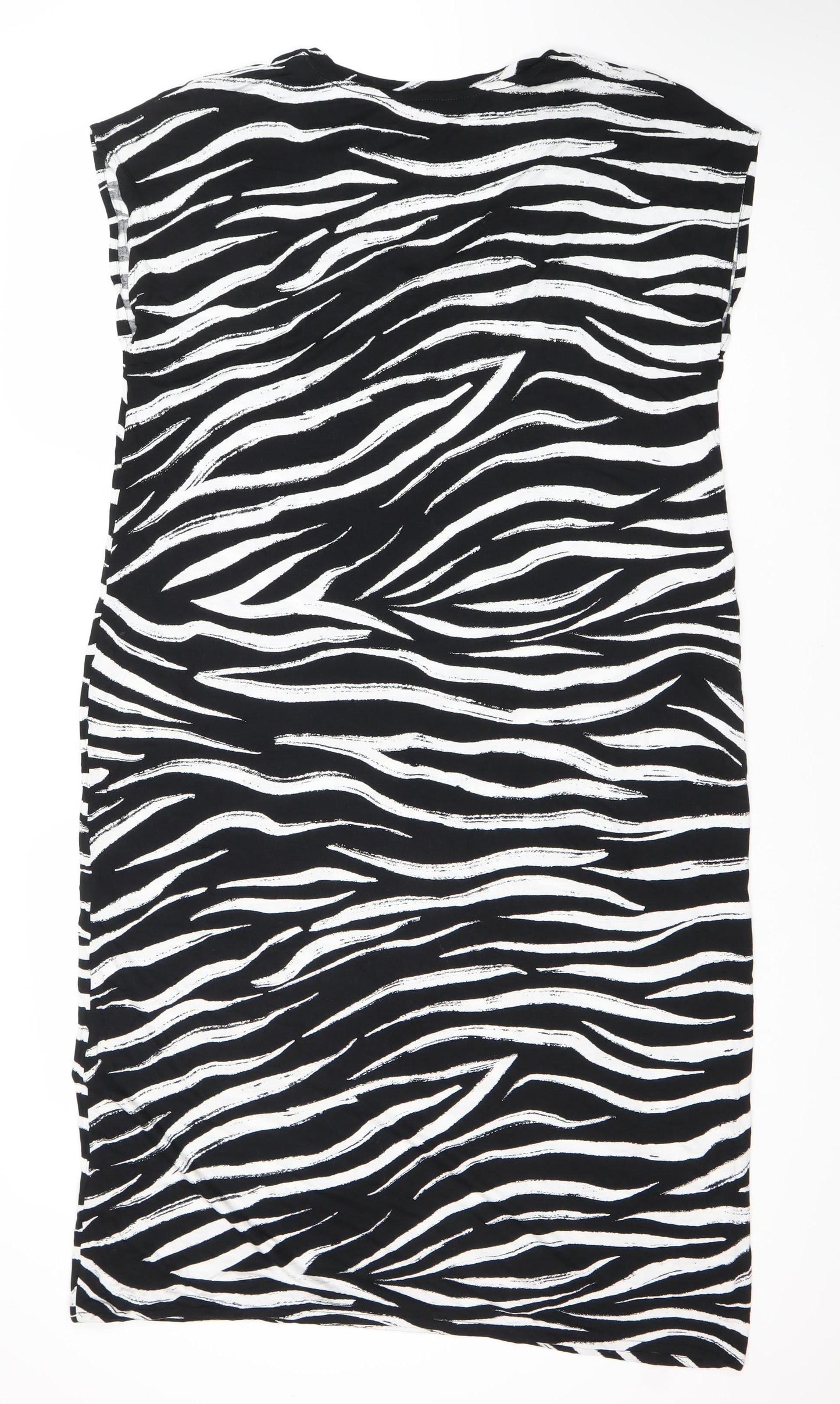 Marks and Spencer Women's Black Animal Print Dress, Size 16