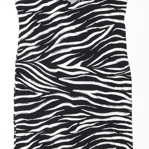 Marks and Spencer Women's Black Animal Print Dress, Size 16