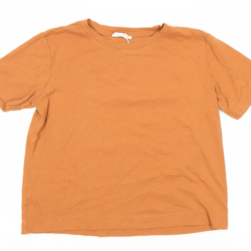 MNG Women's Brown T-Shirt Short Sleeve Size 14