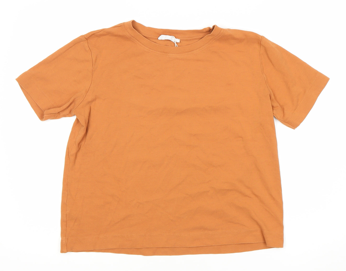 MNG Women's Brown T-Shirt Short Sleeve Size 14