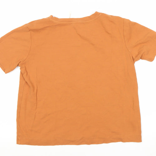 MNG Women's Brown T-Shirt Short Sleeve Size 14