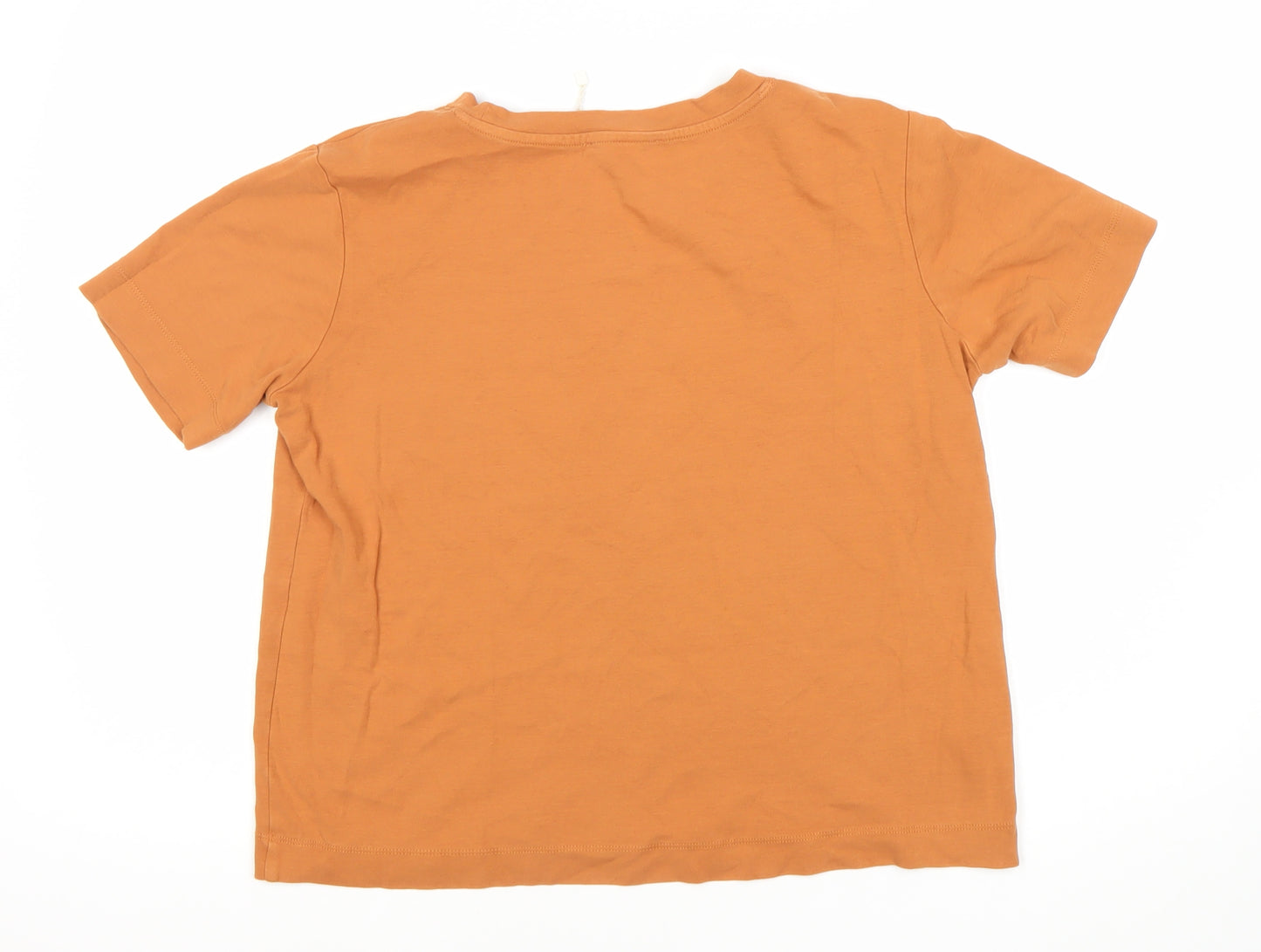 MNG Women's Brown T-Shirt Short Sleeve Size 14