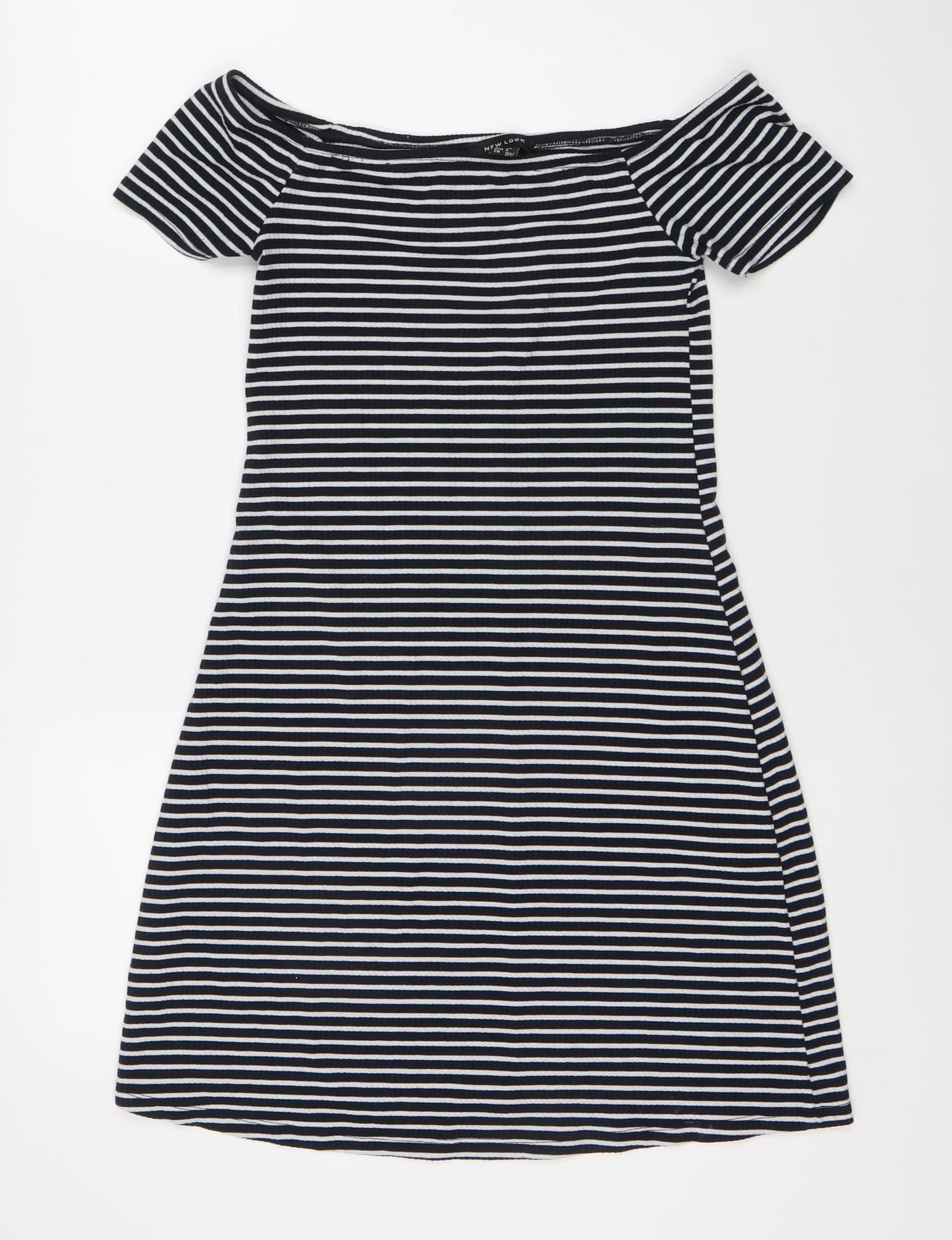 New Look Women's Black Stripe Dress Size 10