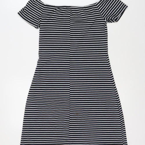 New Look Women's Black Stripe Dress Size 10