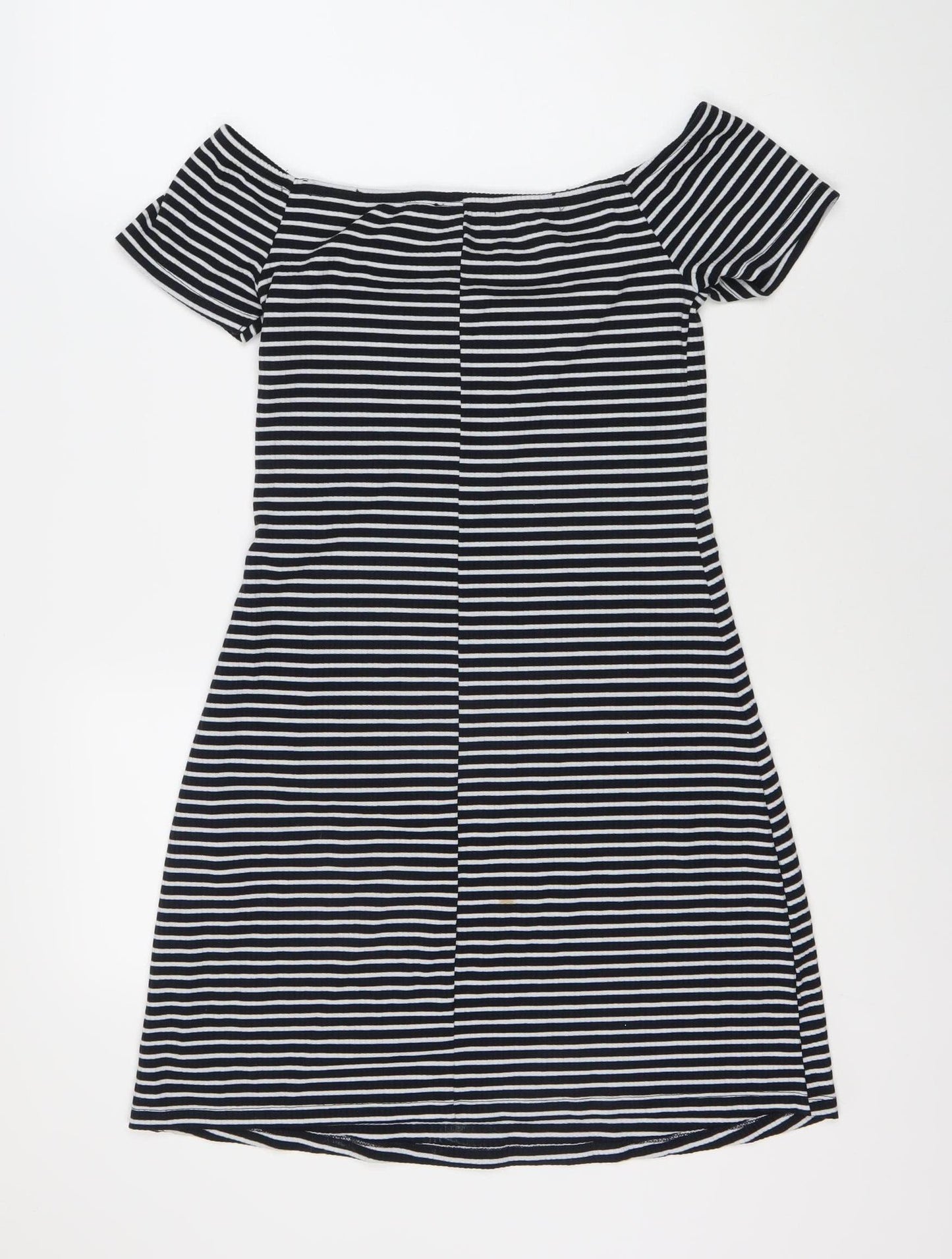 New Look Women's Black Stripe Dress Size 10