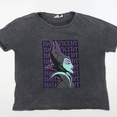 Disney Women's Black Maleficent T-Shirt Size 12