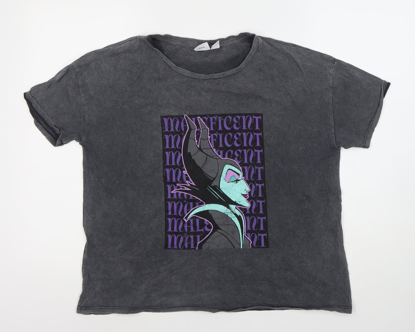 Disney Women's Black Maleficent T-Shirt Size 12