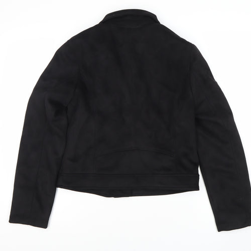 New Look Women's Black Motorcycle Jacket Size 10