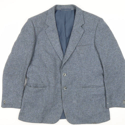 Marks and Spencer Men's Blue Wool Blazer, 42