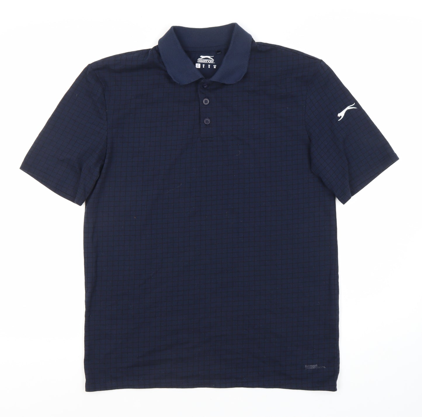 Slazenger Men's Blue Short Sleeve Polo, Size S
