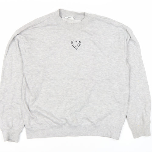 Monki Women’s Grey Pullover Sweatshirt XS